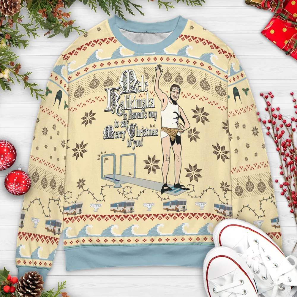 Mele Kalikimaka Ugly Christmas Sweatshirt - 3