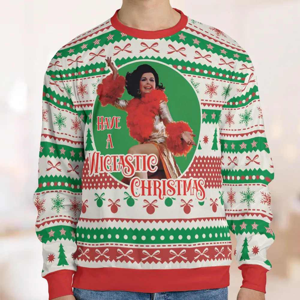 Christmas Wigtastic Ugly Christmas Sweatshirt - 1