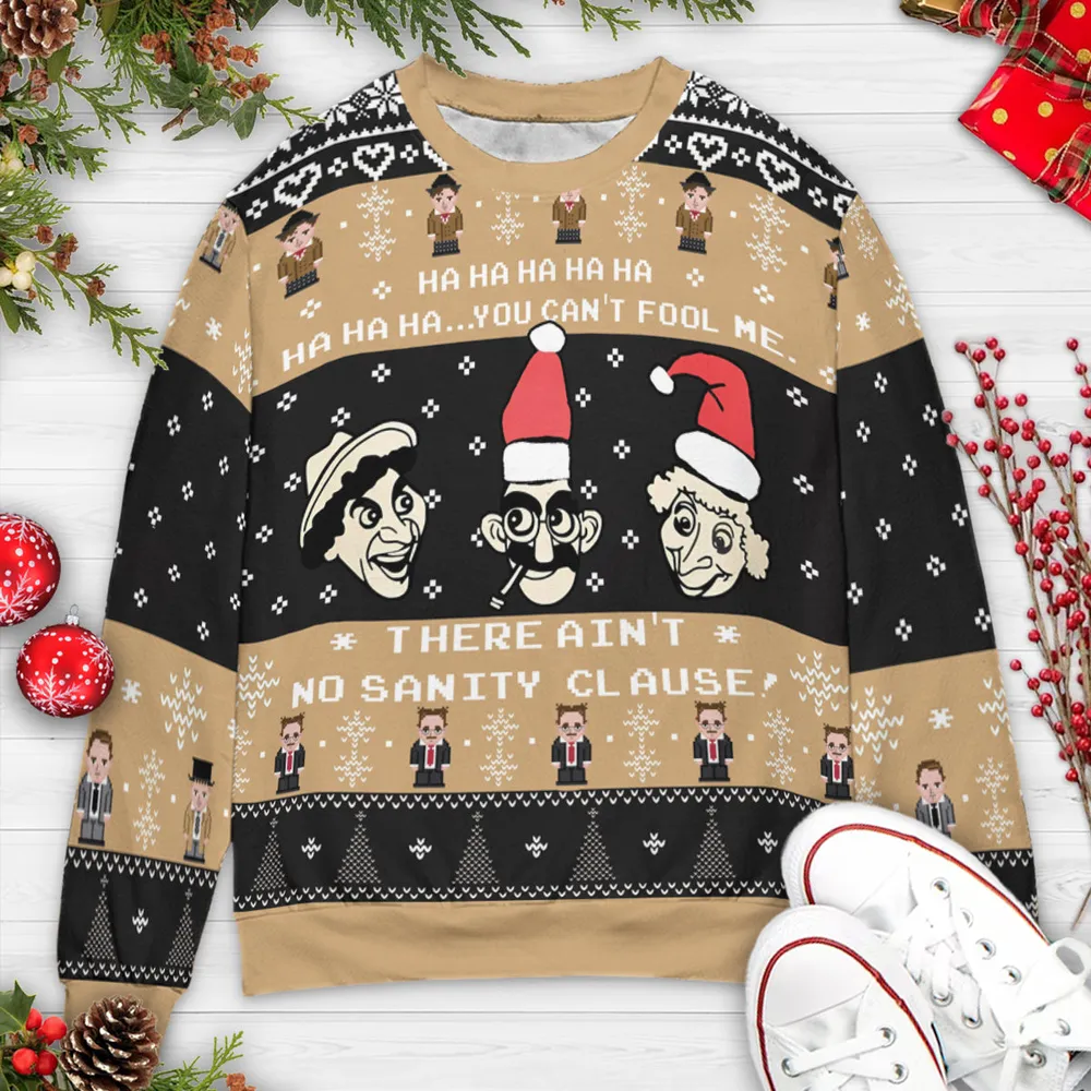 Sanity Clause The Marx Brothers Ugly Christmas Sweatshirt - 3