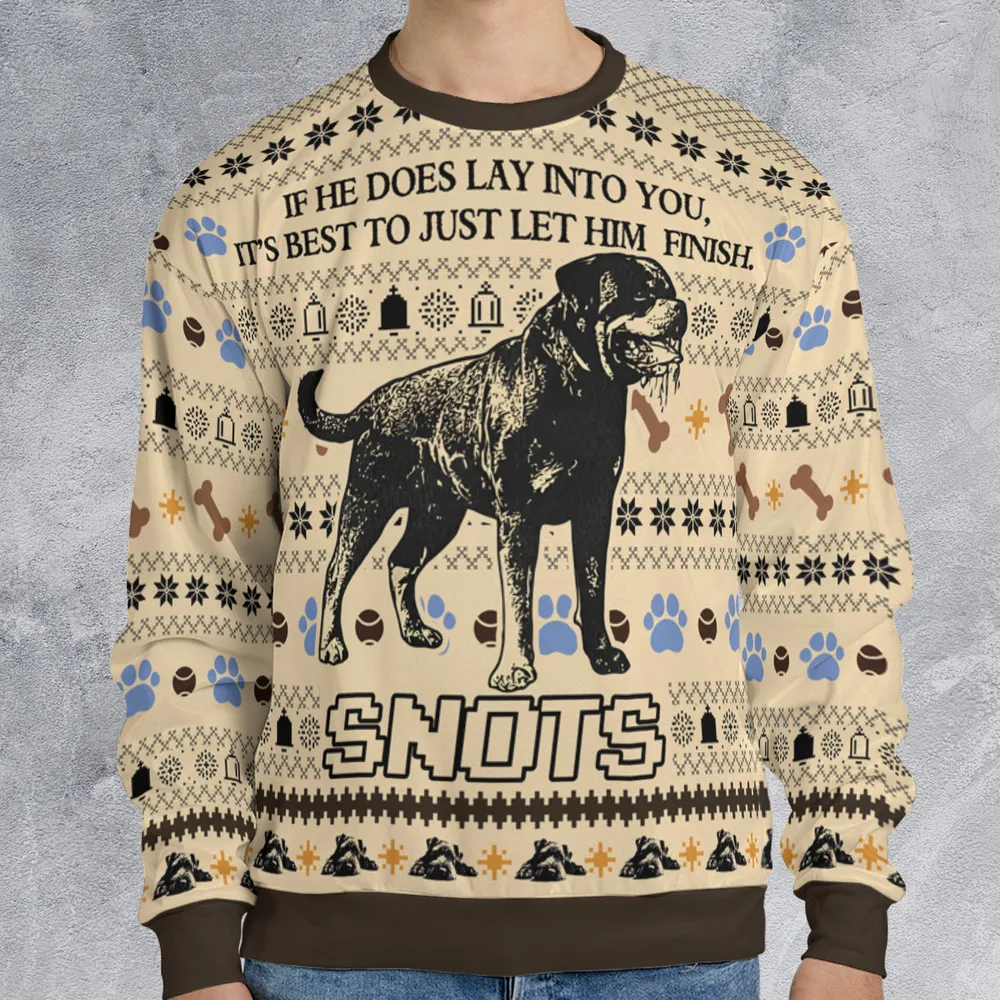 Snots Misissippi Leg Hound Ugly Christmas Sweatshirt - 1