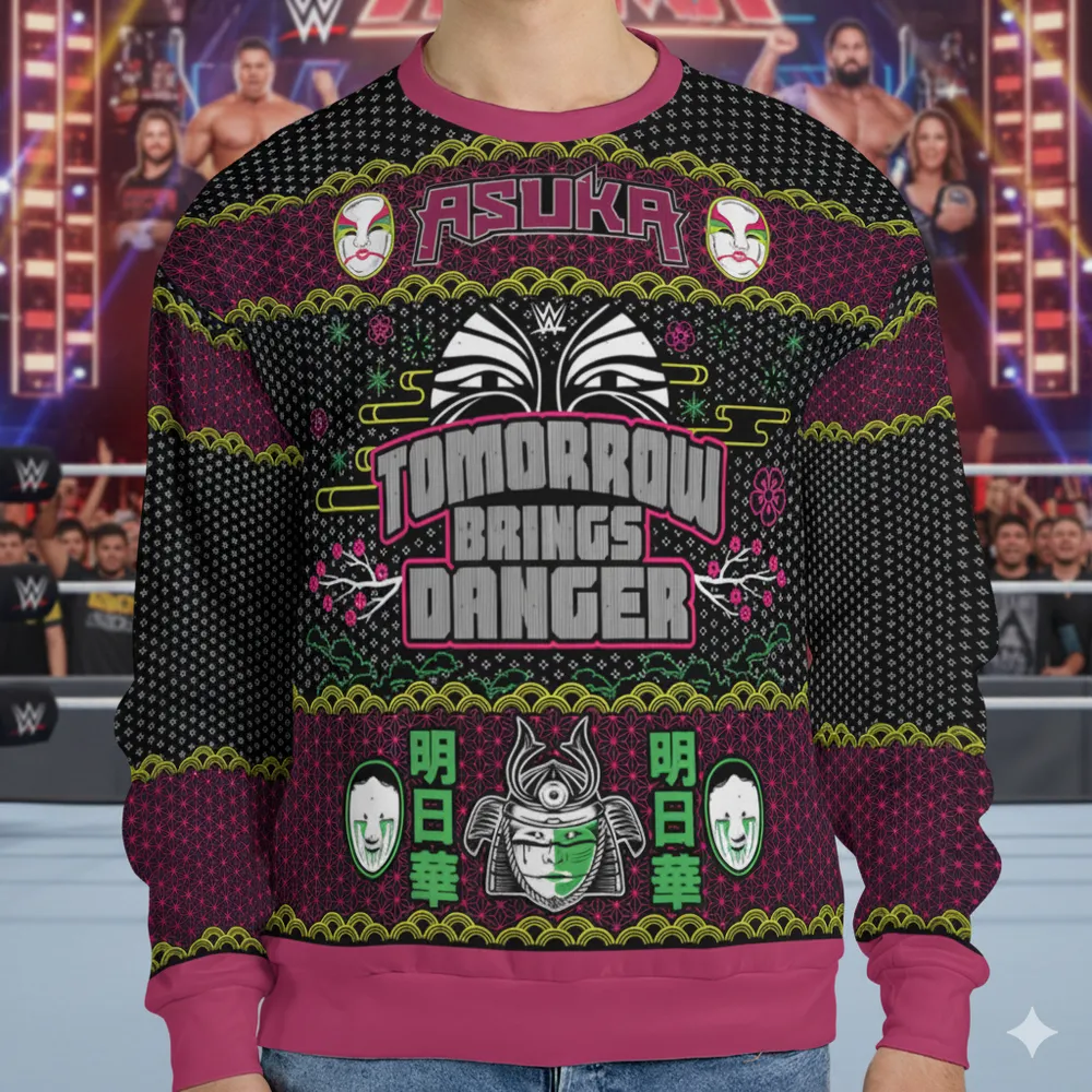 Asuka Tomorrow Brings Danger Ugly Christmas Sweatshirt - 1