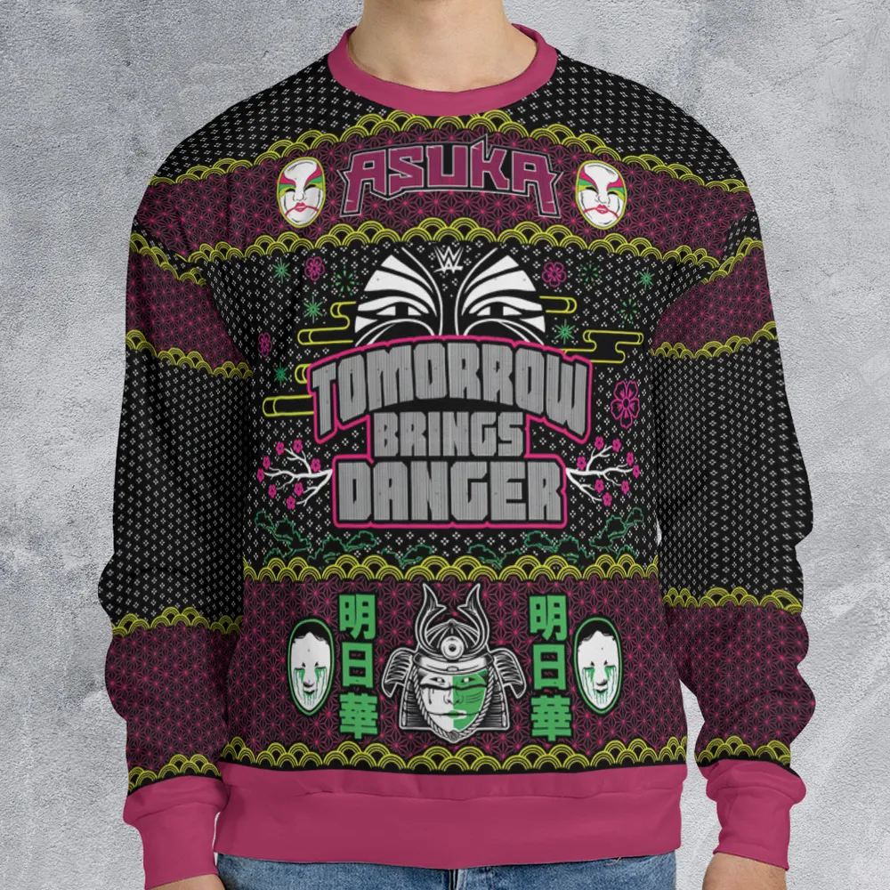 Asuka Tomorrow Brings Danger Ugly Christmas Sweatshirt - 4