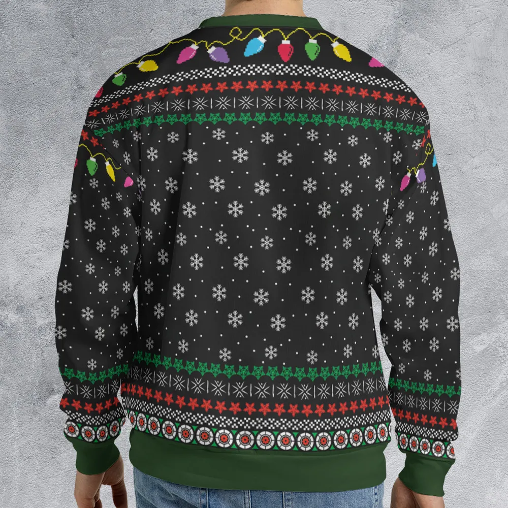 The Jolliest Fat Man and Silent Ho Ho Ugly Christmas Sweatshirt - 2