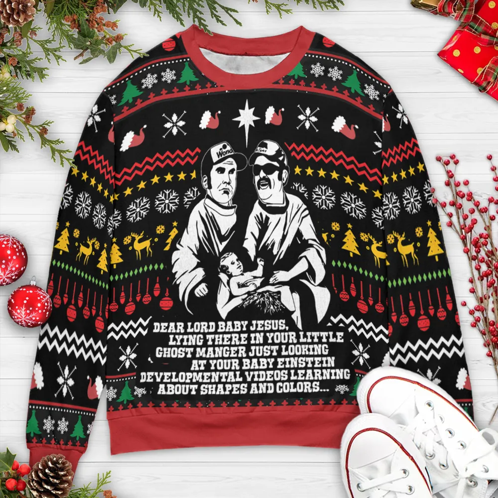 Dear Lord Baby Jesus Ugly Christmas Sweatshirt - 3