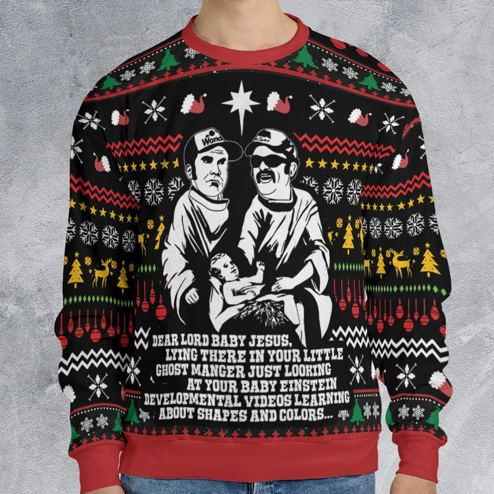 Dear Lord Baby Jesus Ugly Christmas Sweatshirt - 1