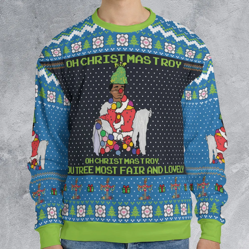 Oh Troy Christmas Ugly Christmas Sweatshirt - 1