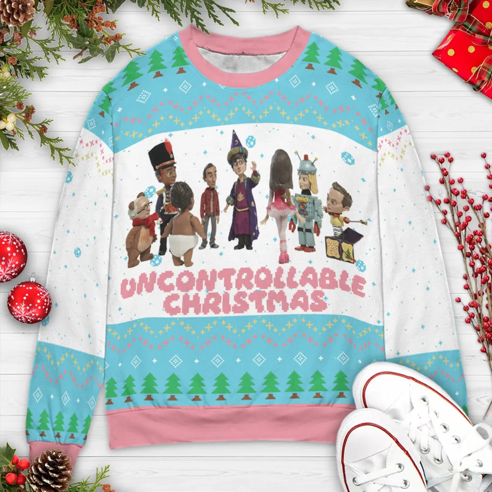 Uncontrollable Christmas Ugly Christmas Sweatshirt - 3