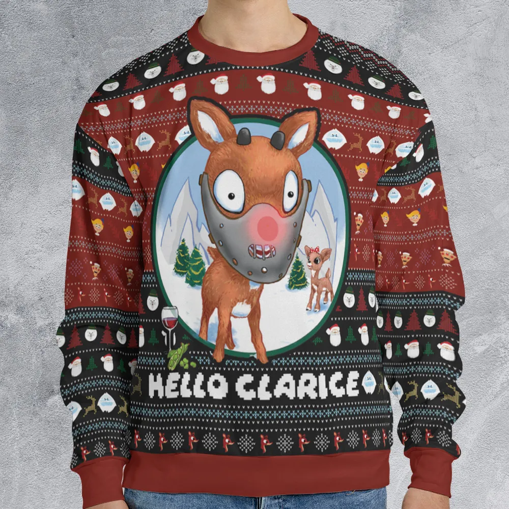 Rudolph Hannibal Ugly Christmas Sweatshirt - 1