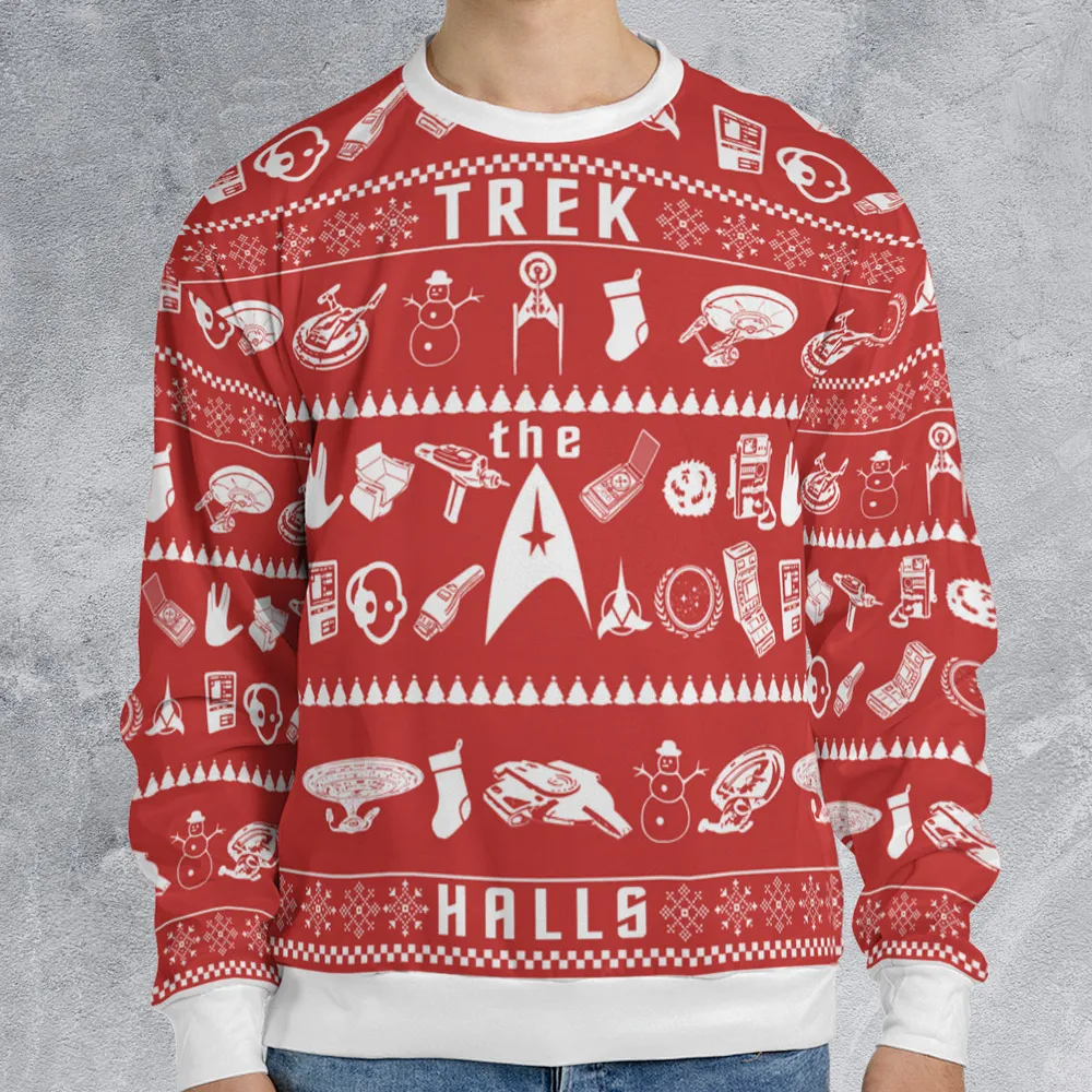 Trek The Halls Star Trek Ugly Christmas Sweatshirt - 3