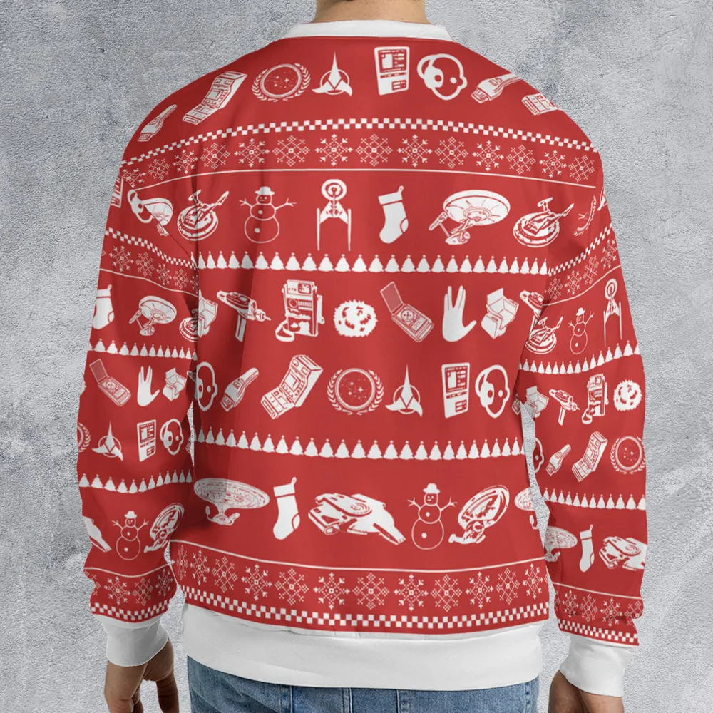 Trek The Halls Star Trek Ugly Christmas Sweatshirt - 4