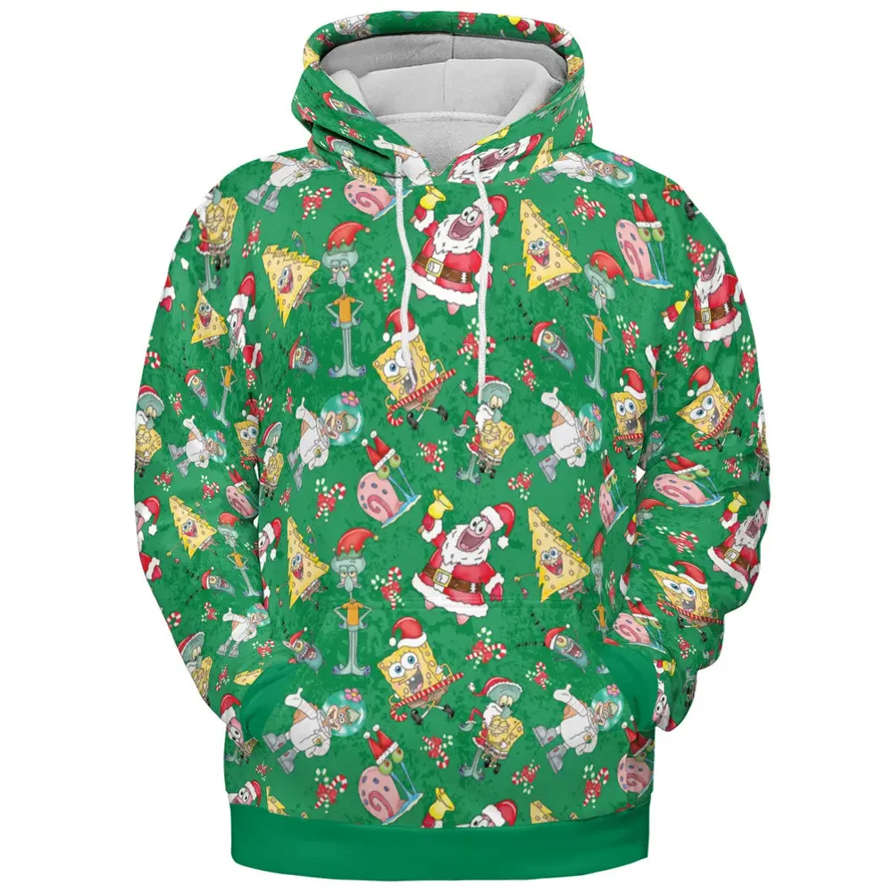 Merry SpongeBob SpongeBob SquarePants Full Print Hoodie - 2