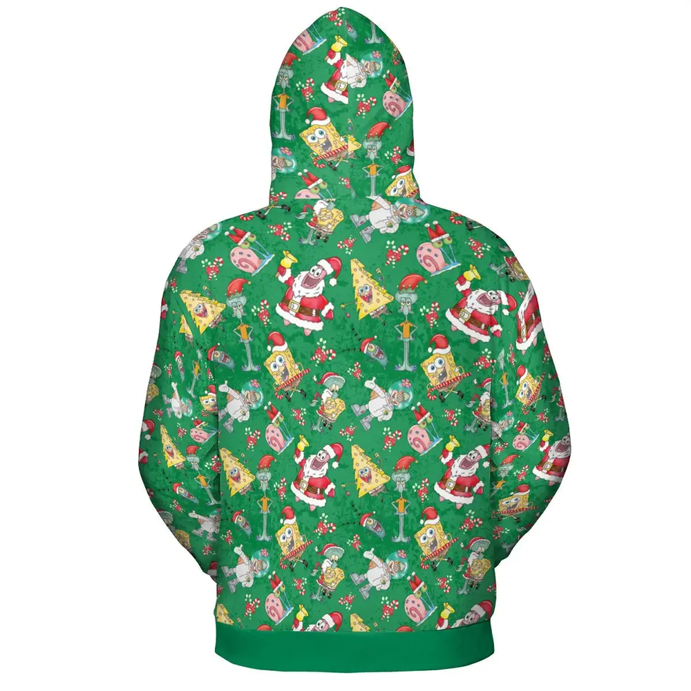 Merry SpongeBob SpongeBob SquarePants Full Print Hoodie - 3