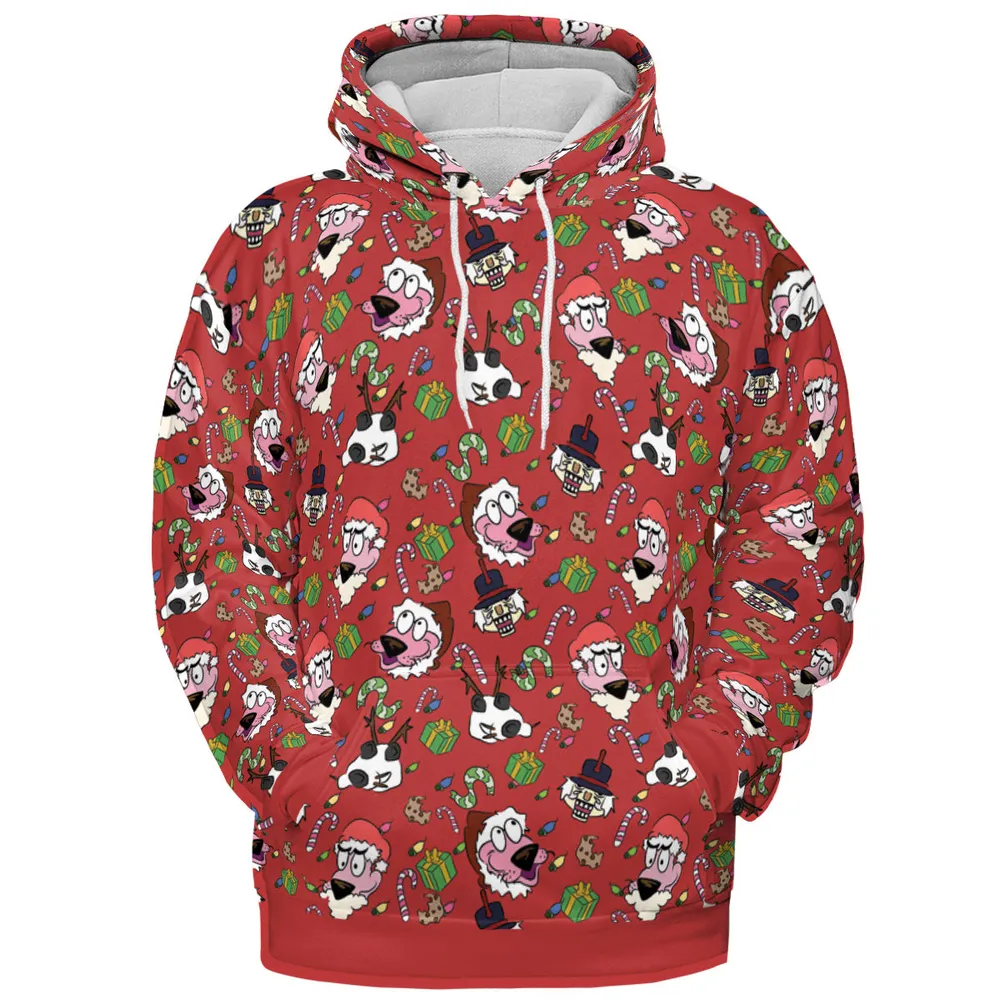 Courageous Christmas Courage the Cowardly Dog Full Print Hoodie - 2
