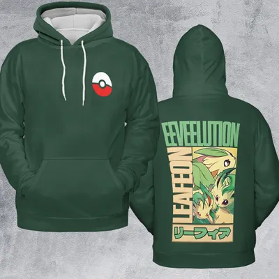 Leafeon Pokemon Full Print Hoodie