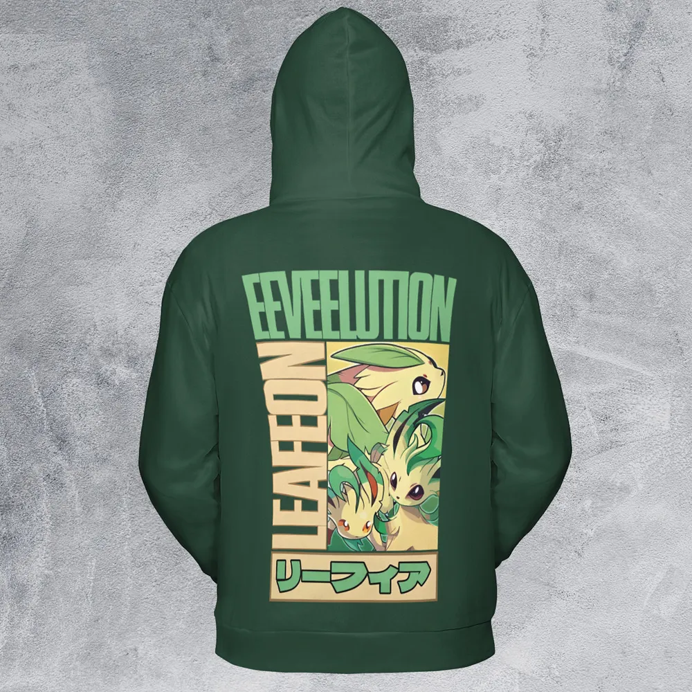 Leafeon Pokemon Full Print Hoodie - 3