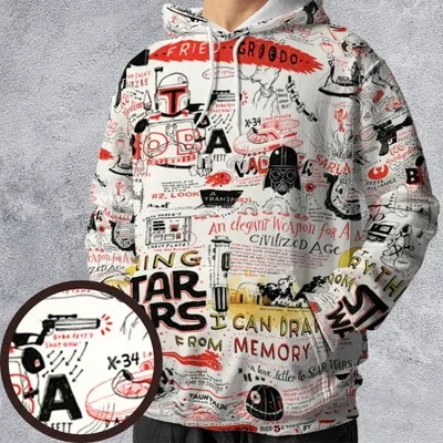 Star Wars All Funny Quotes Full Print Hoodie
