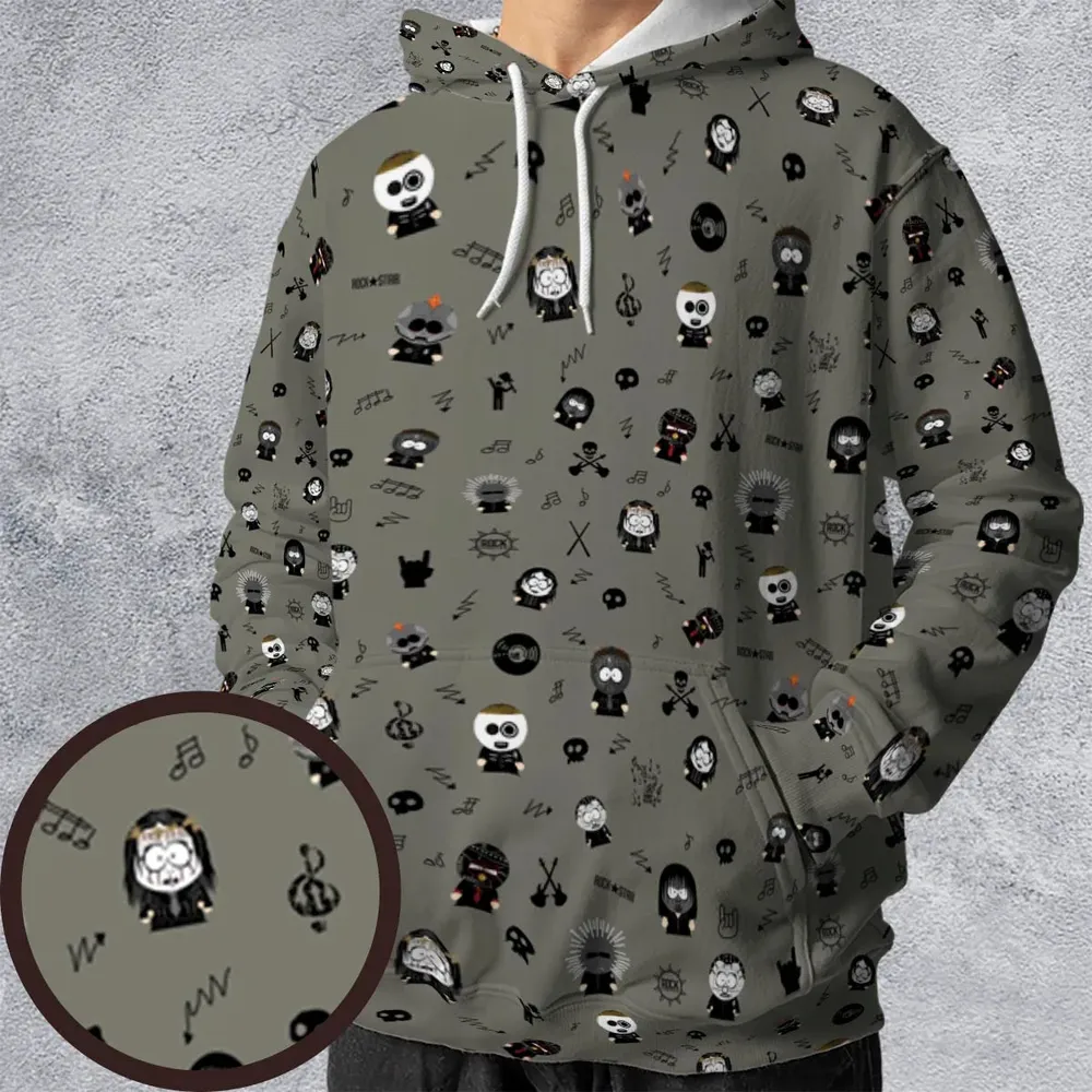Southpark and Rock Band Crossover Full Print Hoodie - 1