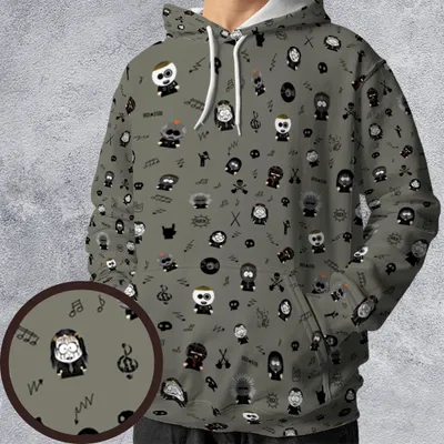 Southpark and Rock Band Crossover Full Print Hoodie