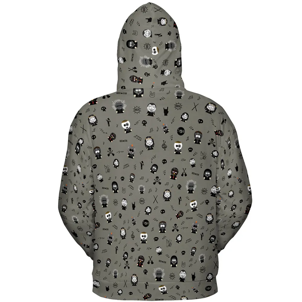 Southpark and Rock Band Crossover Full Print Hoodie - 5