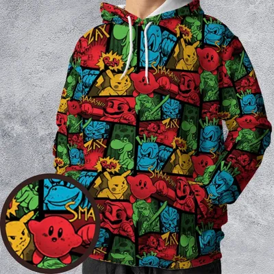 Super Smash Bros Pattern Full Print Hoodie