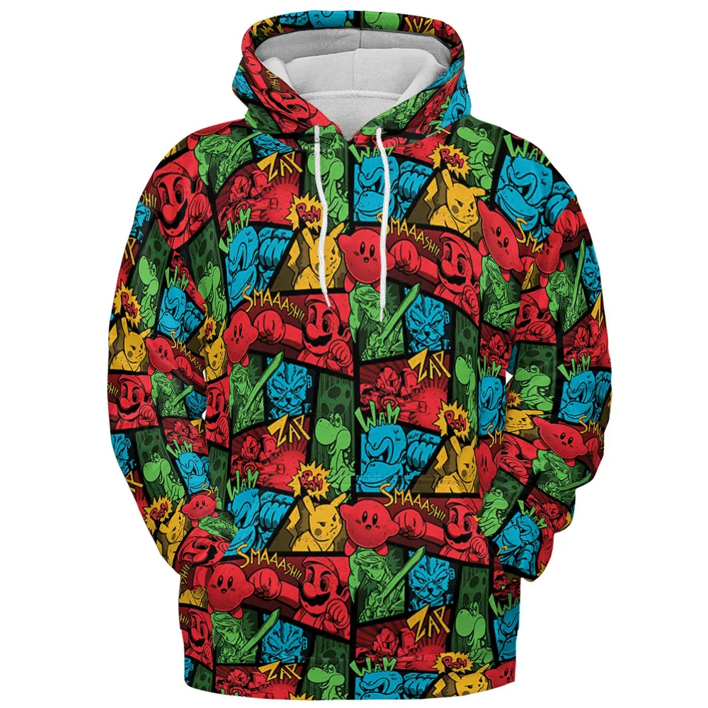 Super Smash Bros Pattern Full Print Hoodie - 3