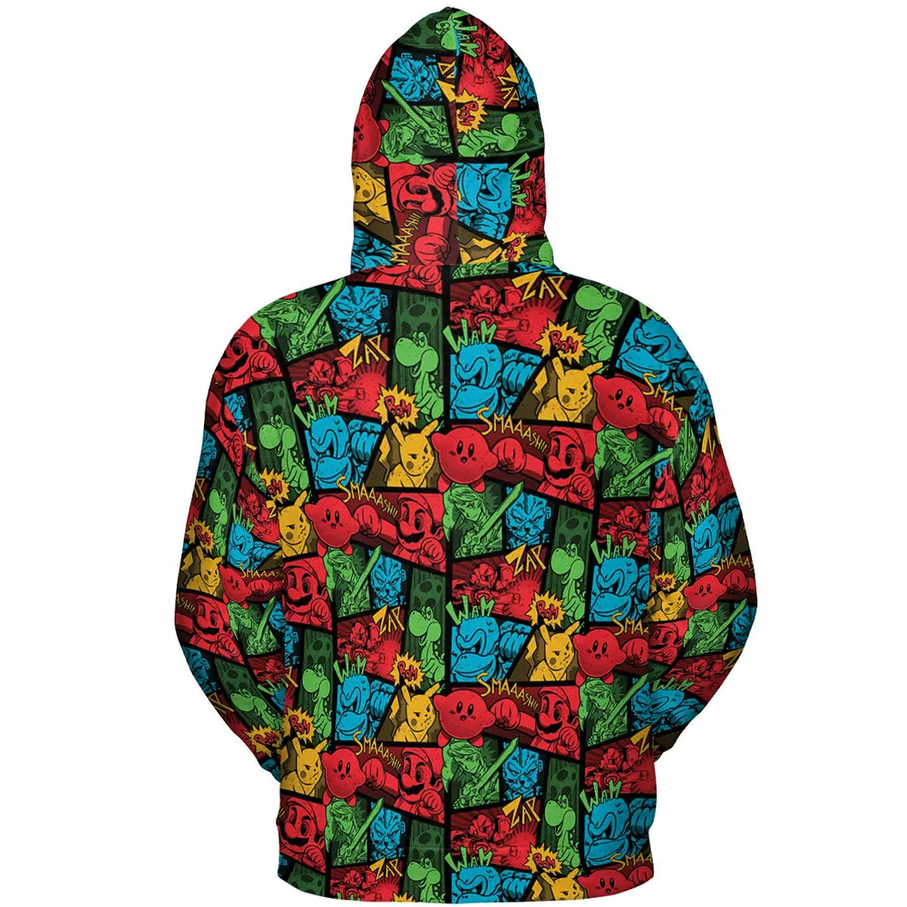 Super Smash Bros Pattern Full Print Hoodie - 5