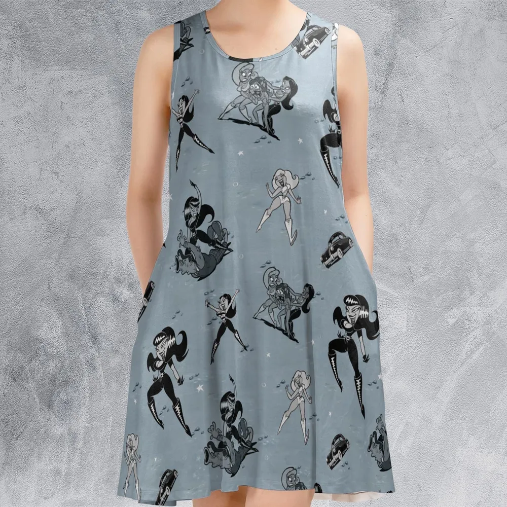 Faster Pussycat Kill Kill Characters Casual Sleeveless Dress - 2