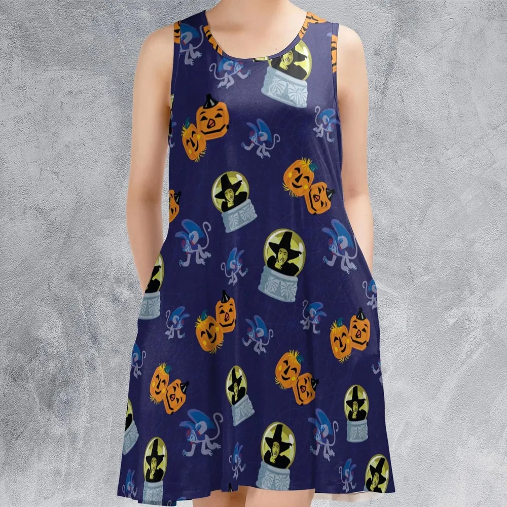 Wicked Witch Flying Monkey Casual Sleeveless Dress - 2