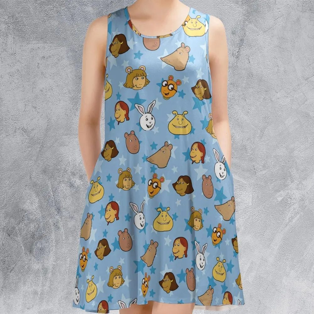 Arthur Characters Casual Sleeveless Dress - 2