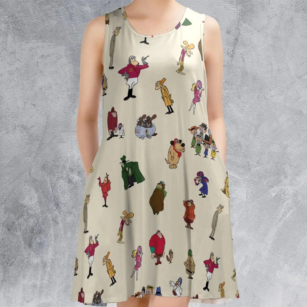 Wacky Races Characters Casual Sleeveless Dress - 2