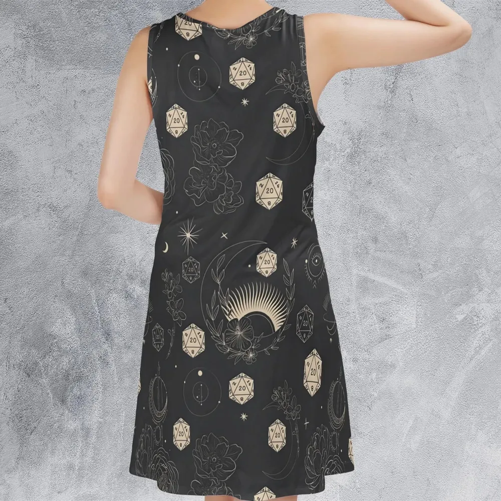 Explosion Dice DnD Casual Sleeveless Dress - 3