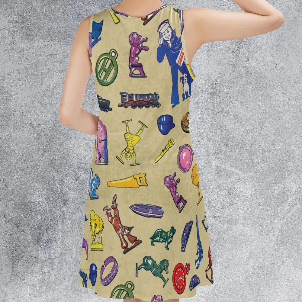 60s Cracker Jack Prizes Casual Sleeveless Dress - 3