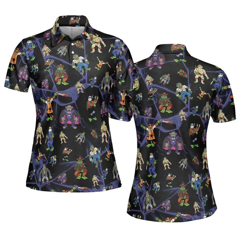TMNT Universal Monsters And Sewer Slasher Toys Unisex Polo Shirt - 5