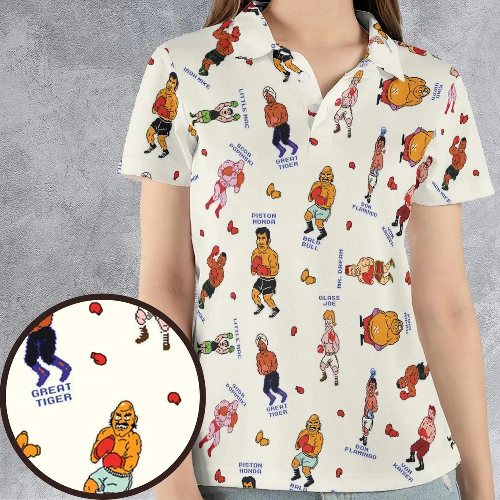 Retro Game Punch Out Unisex Polo Shirt - 4