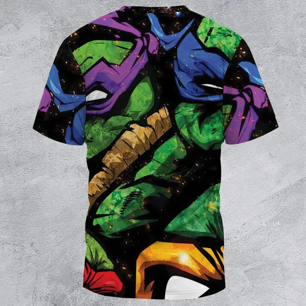 Four Ninja Turtles TMNT All-Over Print Unisex T-Shirt - 2