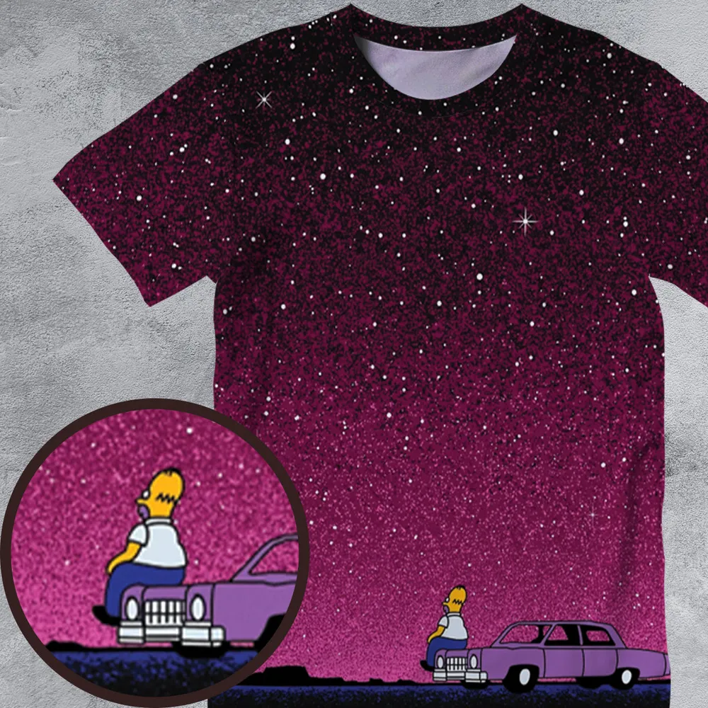 Stupid World The Simpsons All-Over Print Unisex T-Shirt - 2