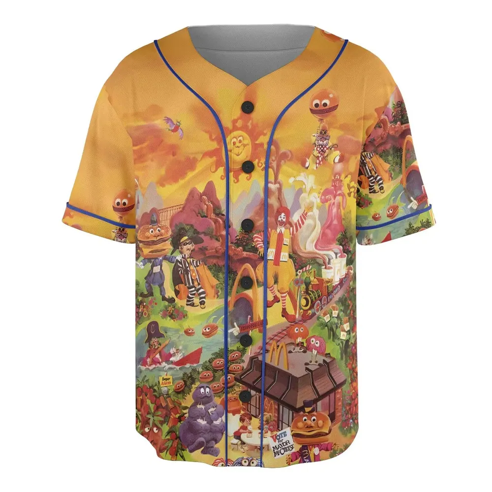 Wonder Foodland The Siege Of Mcdonaldland Baseball Jersey - 3