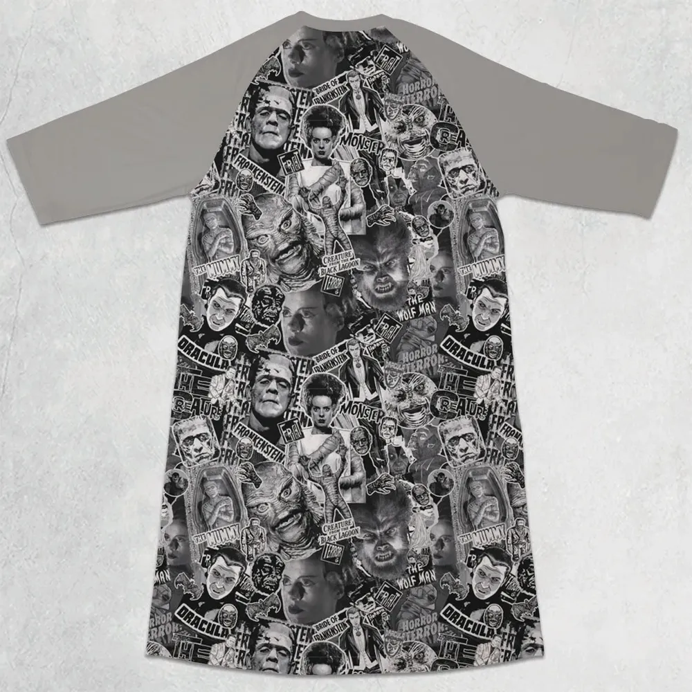 The Monsters Universal Classic Monsters 3/4 Sleeve Raglan Dress - 2
