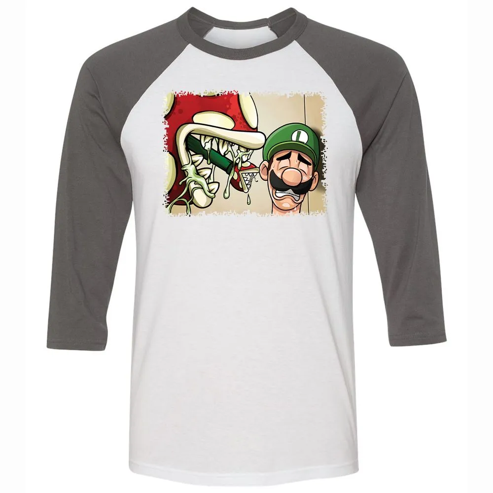 Unisex 3/4 Baseball Tee - NGAELQJF - White/Asphalt - 2