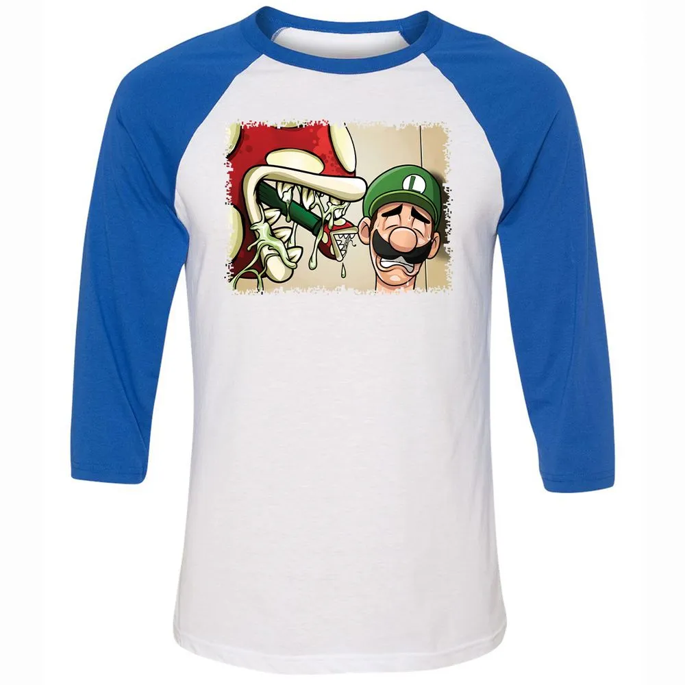 Unisex 3/4 Baseball Tee - NGAELQJF - White/True Royal - 10