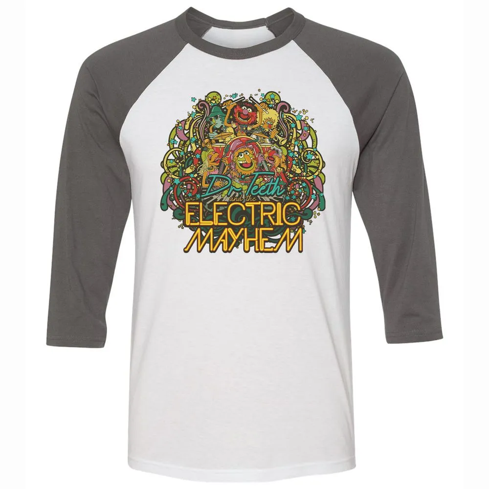 Unisex 3/4 Baseball Tee - 1V6GPTFR - White/Asphalt - 2