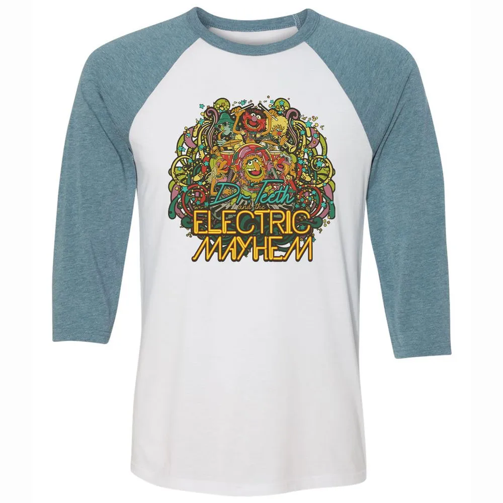 Unisex 3/4 Baseball Tee - 1V6GPTFR - White/Denim - 3