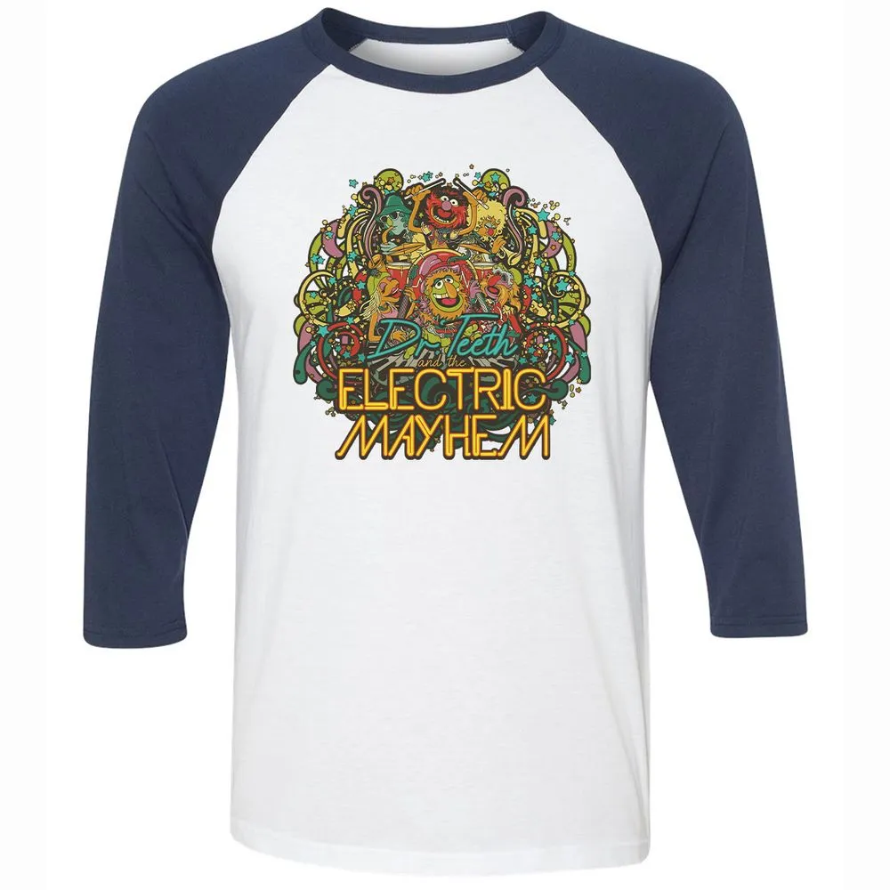 Unisex 3/4 Baseball Tee - 1V6GPTFR - White/Navy - 8
