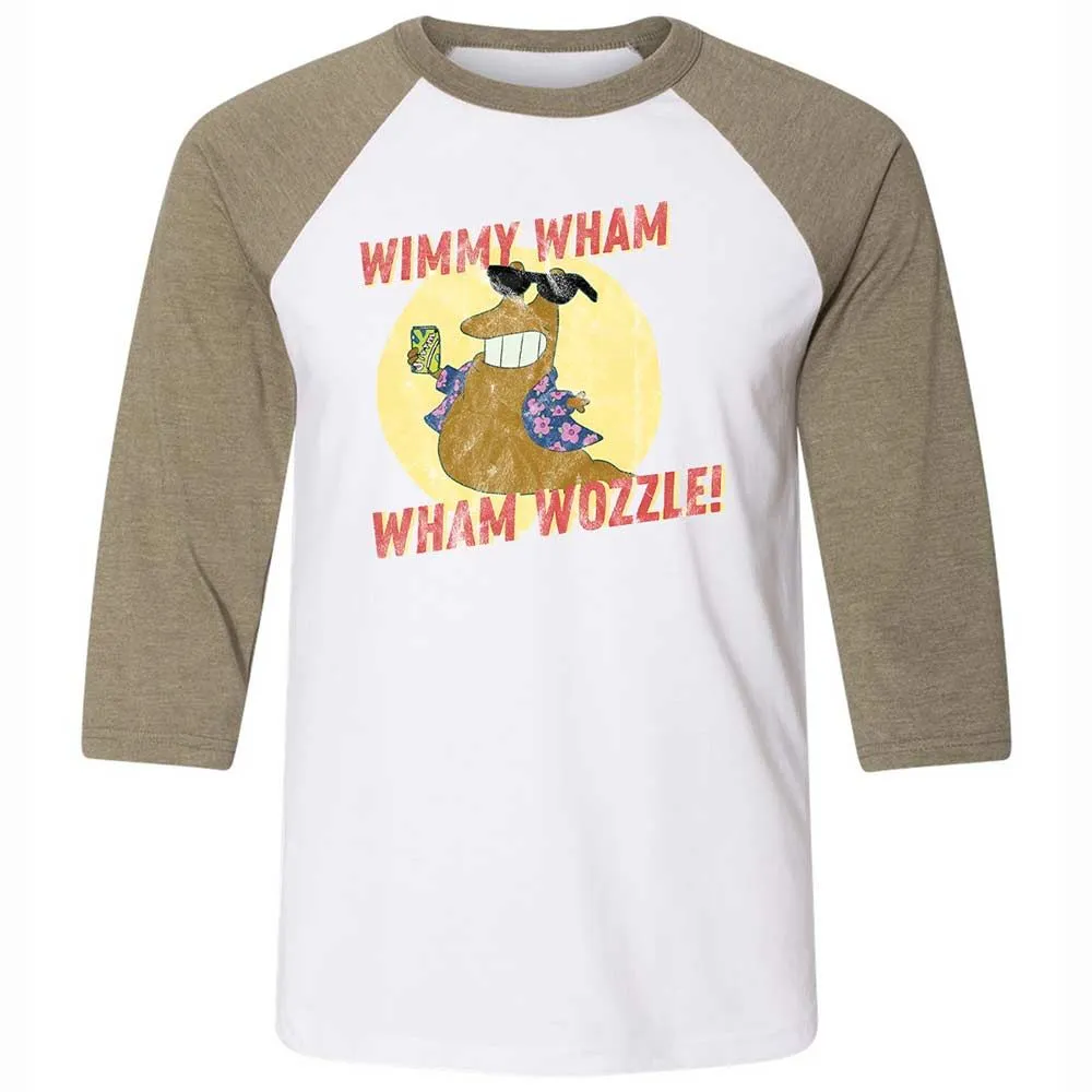 Unisex 3/4 Baseball Tee - 18E3LMFX - White/Heather Olive - 4