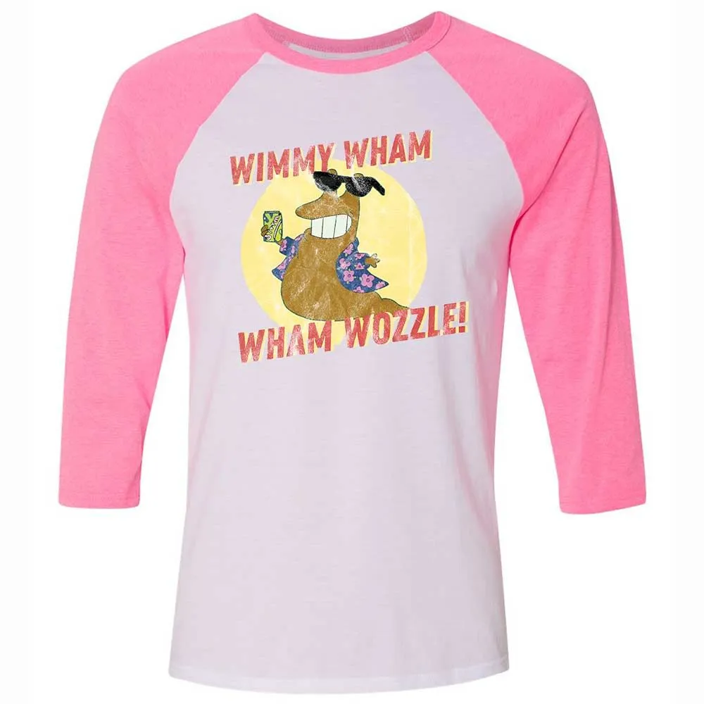 Unisex 3/4 Baseball Tee - 18E3LMFX - White/Neon Pink - 12