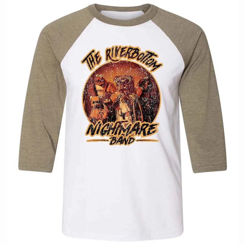 Unisex 3/4 Baseball Tee - LTHAWDD1 - White/Heather Olive - 4