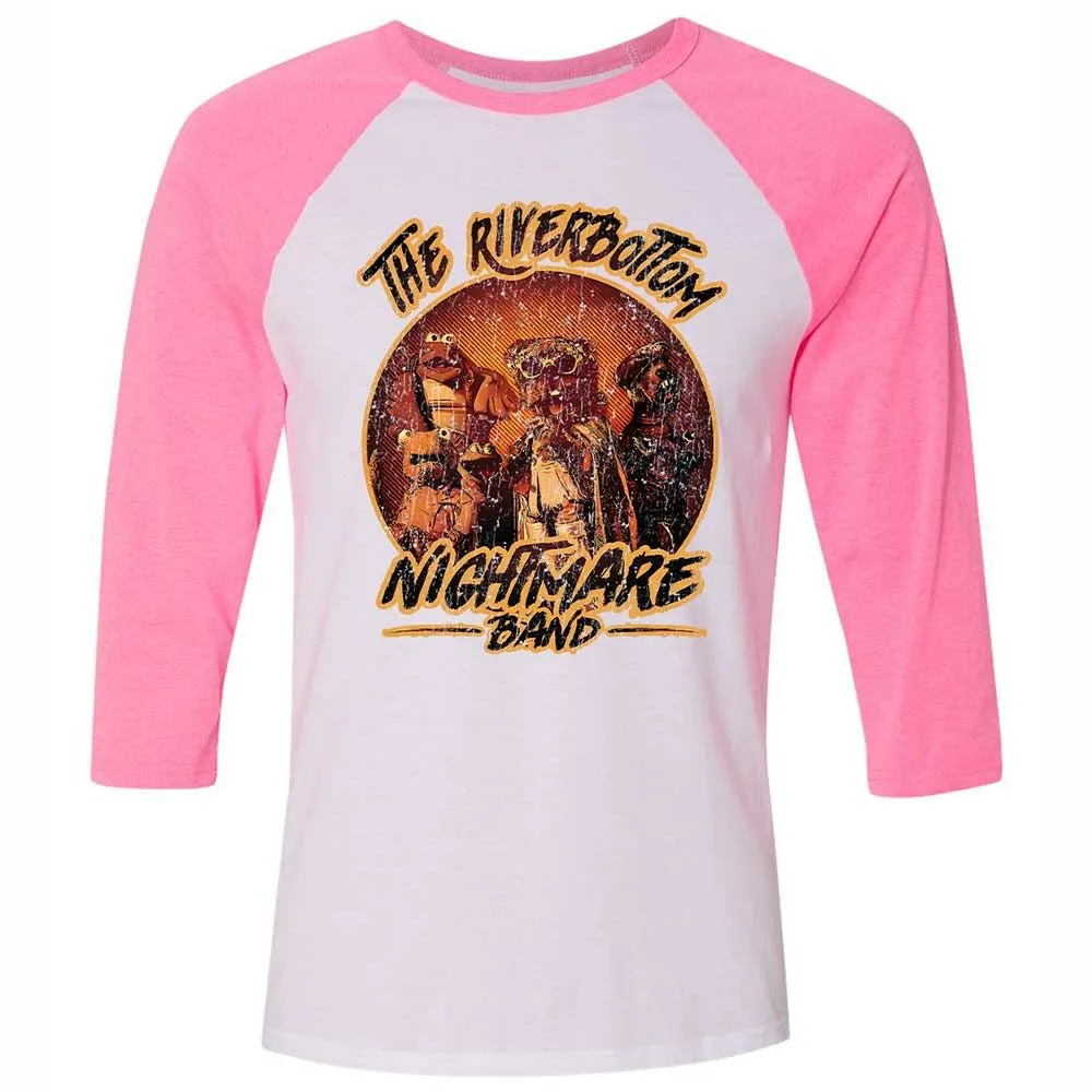 Unisex 3/4 Baseball Tee - LTHAWDD1 - White/Neon Pink - 12