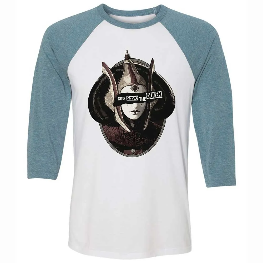 Unisex 3/4 Baseball Tee - 3QXF181K - White/Denim - 3