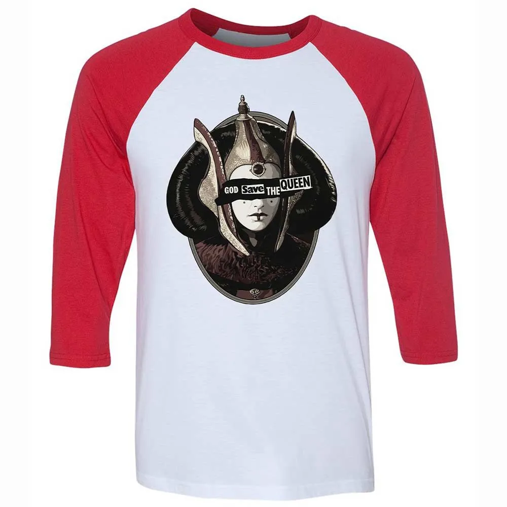 Unisex 3/4 Baseball Tee - 3QXF181K - White/Red - 9