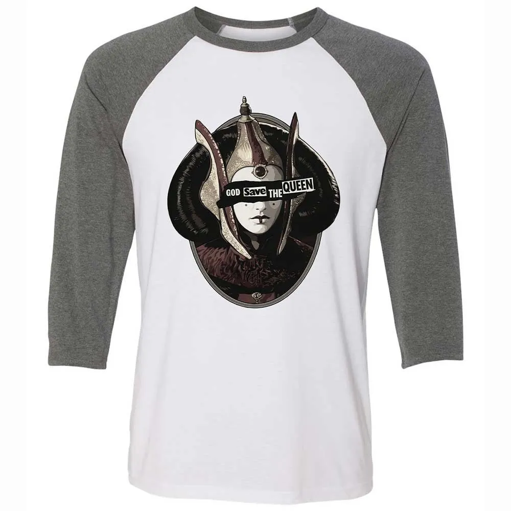 Unisex 3/4 Baseball Tee - 3QXF181K - White/Deep Heather - 11